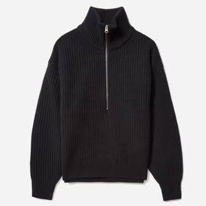 Everlane The Felted Merino Half-Zip Sweater